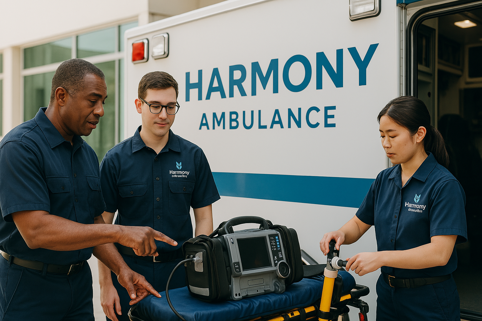 EMT students in training